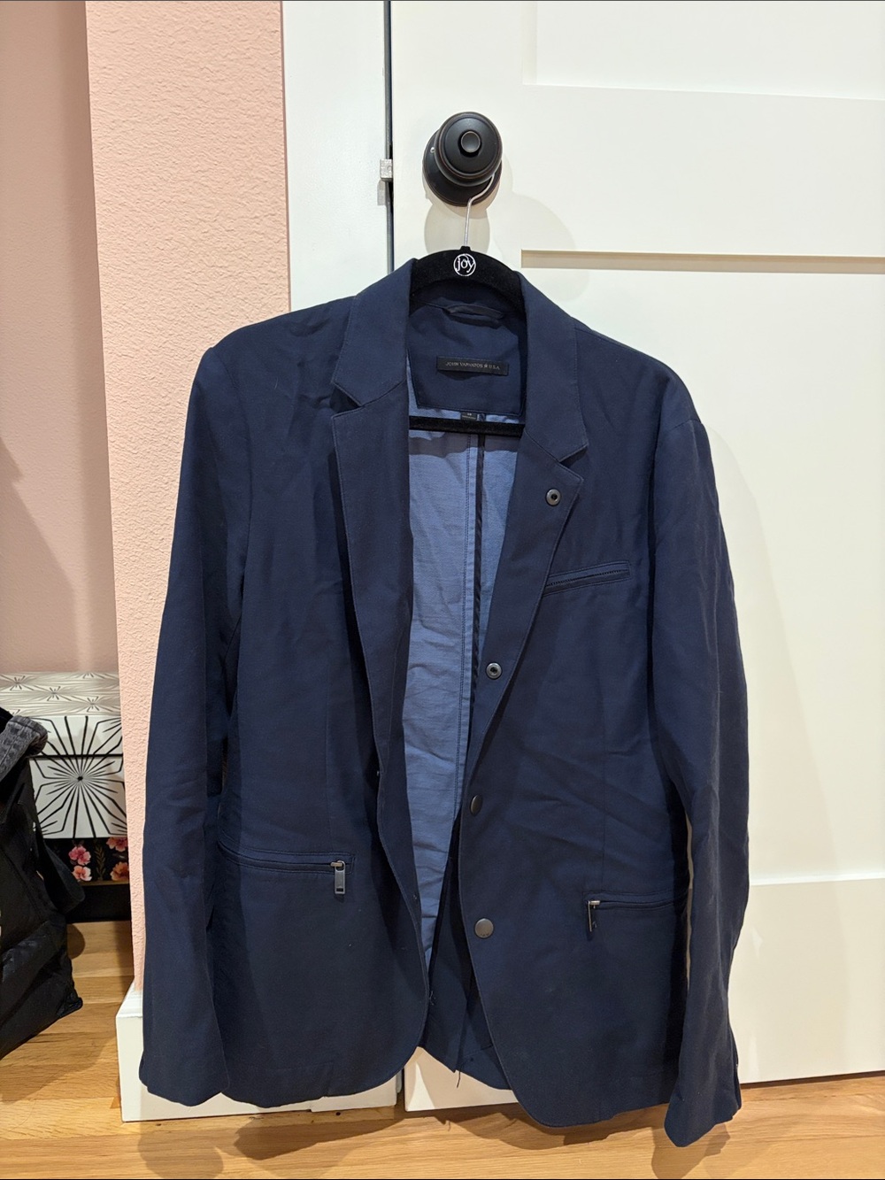 John Varvatos Navy Lightweight Shirt Jacket